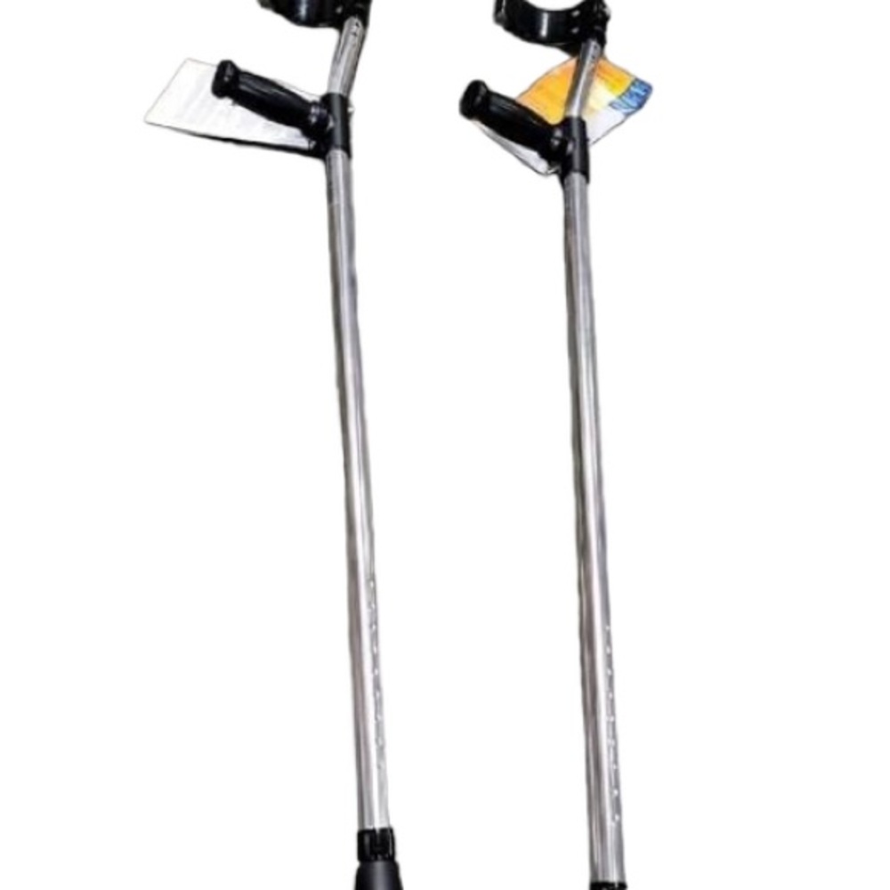 Medline Guardian Forearm Crutches Adult Tall Vinyl Coated Contoured Arm Cuffs